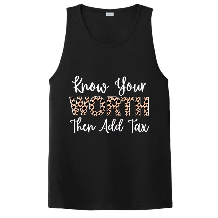 Know Your Worth Then Add Tax Selfgiftlove Motivational Moms Gift Performance Tank