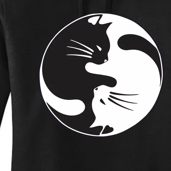 Kawaki Ying Yang Cat Women's Pullover Hoodie