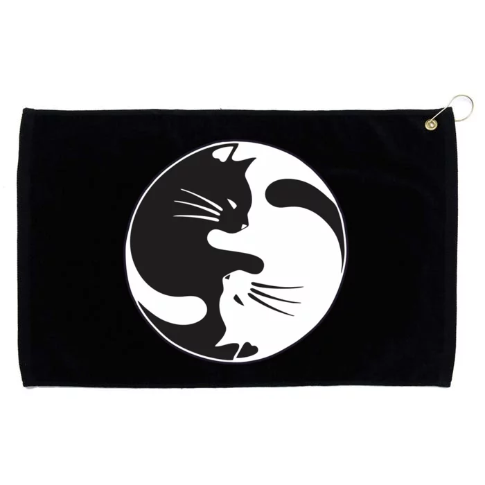 Kawaki Ying Yang Cat Grommeted Golf Towel