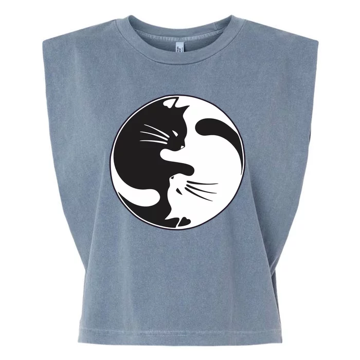 Kawaki Ying Yang Cat Garment-Dyed Women's Muscle Tee