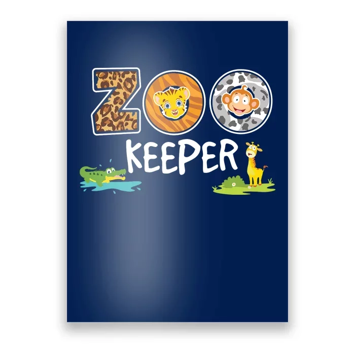 Kids Zookeeper Costume African Savanna Zoo Keeper Animals Lover Poster