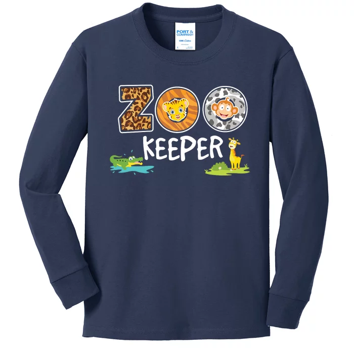 Kids Zookeeper Costume African Savanna Zoo Keeper Animals Lover Kids Long Sleeve Shirt