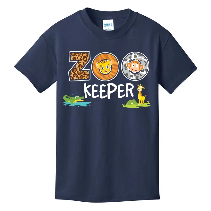 Kids Zookeeper Costume African Savanna Zoo Keeper Animals Lover Kids T-Shirt