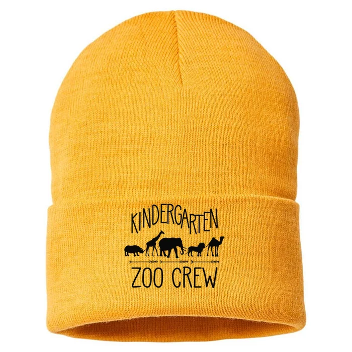 Kindergarten Zoo Crew Elementary School Preschool Teacher Sustainable Knit Beanie