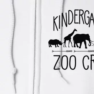 Kindergarten Zoo Crew Elementary School Preschool Teacher Full Zip Hoodie