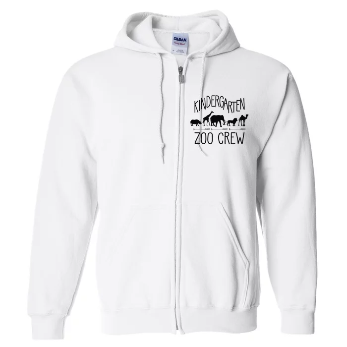 Kindergarten Zoo Crew Elementary School Preschool Teacher Full Zip Hoodie