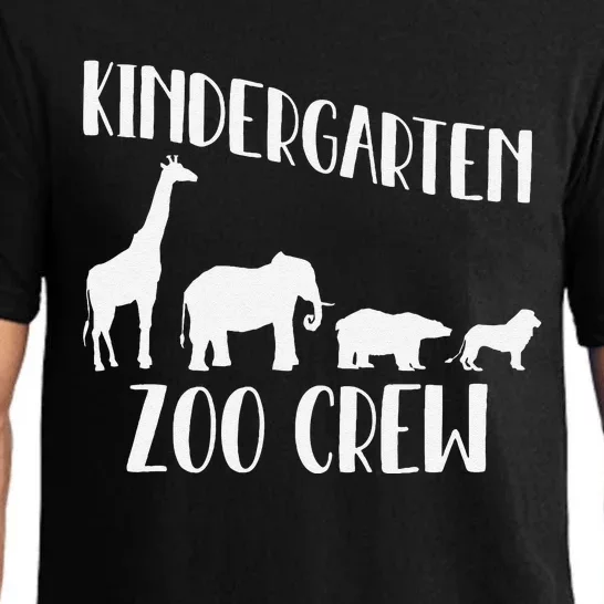 Kindergarten Zoo Crew Funny Circus Animal Lover Back School Pajama Set