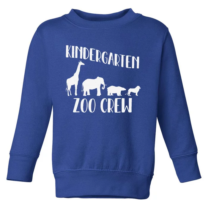 Kindergarten Zoo Crew Funny Circus Animal Lover Back School Toddler Sweatshirt