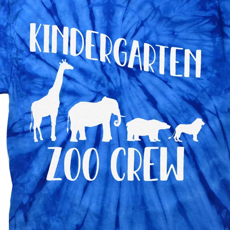 Kindergarten Zoo Crew Funny Circus Animal Lover Back School Tie-Dye T-Shirt