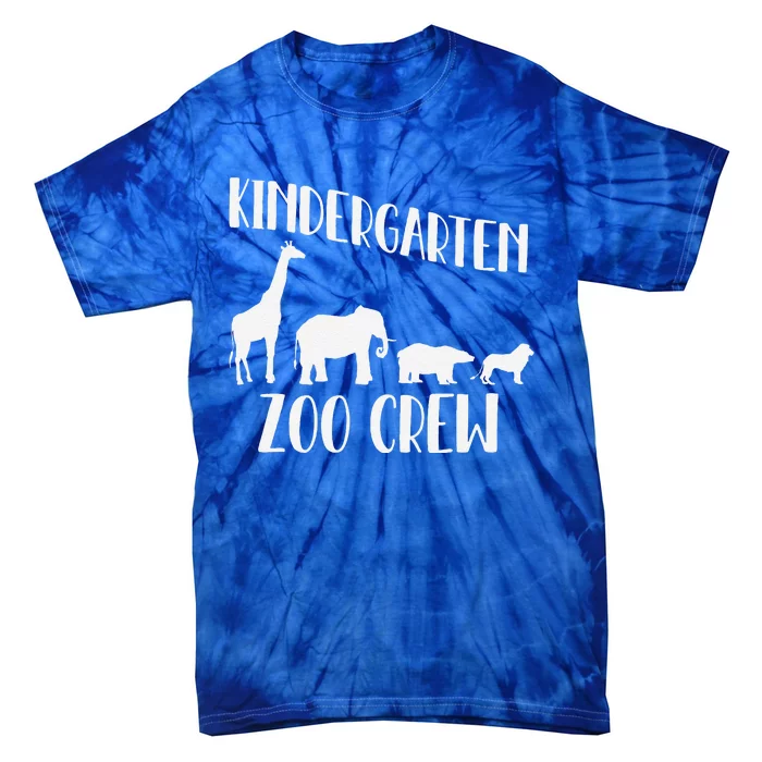 Kindergarten Zoo Crew Funny Circus Animal Lover Back School Tie-Dye T-Shirt