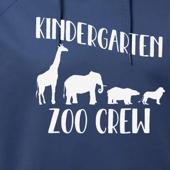 Kindergarten Zoo Crew Funny Circus Animal Lover Back School Performance Fleece Hoodie