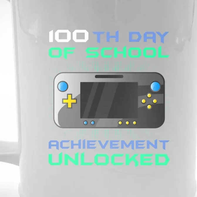 Level 100th Achievement Unlocked100 Days Of School Front & Back Beer Stein