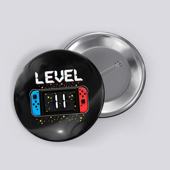 Level 11 Birthday Gaming 11 Year Old Video Games Gift Button