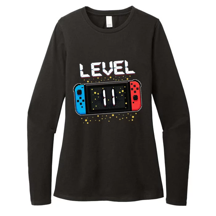 Level 11 Birthday Gaming 11 Year Old Video Games Gift Womens CVC Long Sleeve Shirt