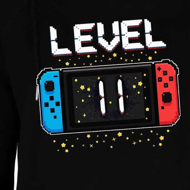 Level 11 Birthday Gaming 11 Year Old Video Games Gift Womens Funnel Neck Pullover Hood