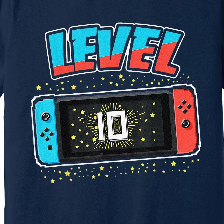 Level 10 Birthday 10 Years Old Video Games Gift Premium T-Shirt