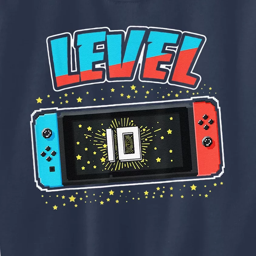 Level 10 Birthday 10 Years Old Video Games Gift Kids Sweatshirt