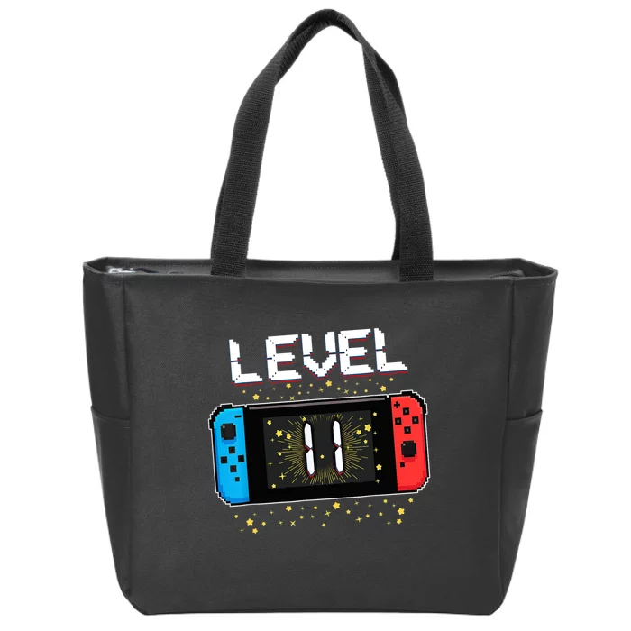 Level 11 Birthday Gaming 11 Year Old Video GamesBoy Zip Tote Bag