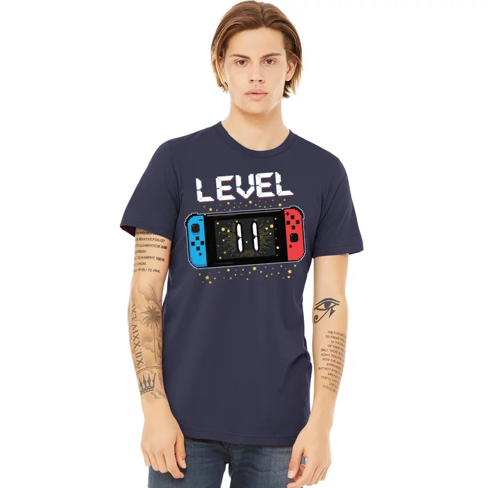 Level 11 Birthday Gaming 11 Year Old Video Games Gift Premium T-Shirt