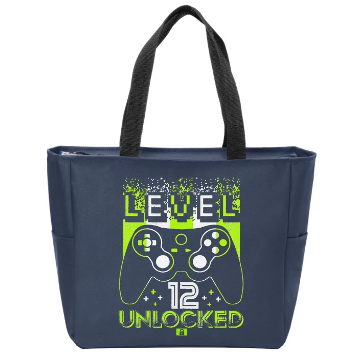 Level 12 Birthday Gaming 12 Year Old Video Games Gifts Zip Tote Bag