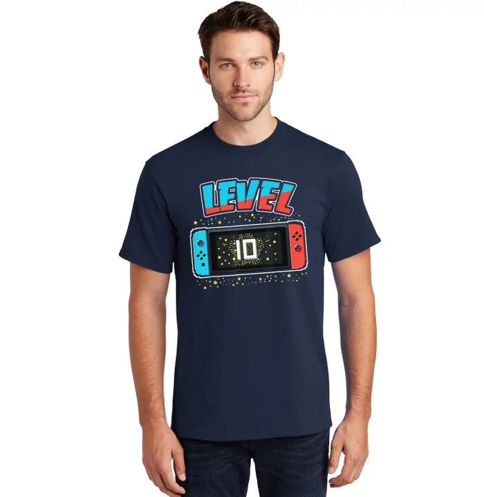 Level 10 Birthday 10 Years Old Video Games Gift Tall T-Shirt