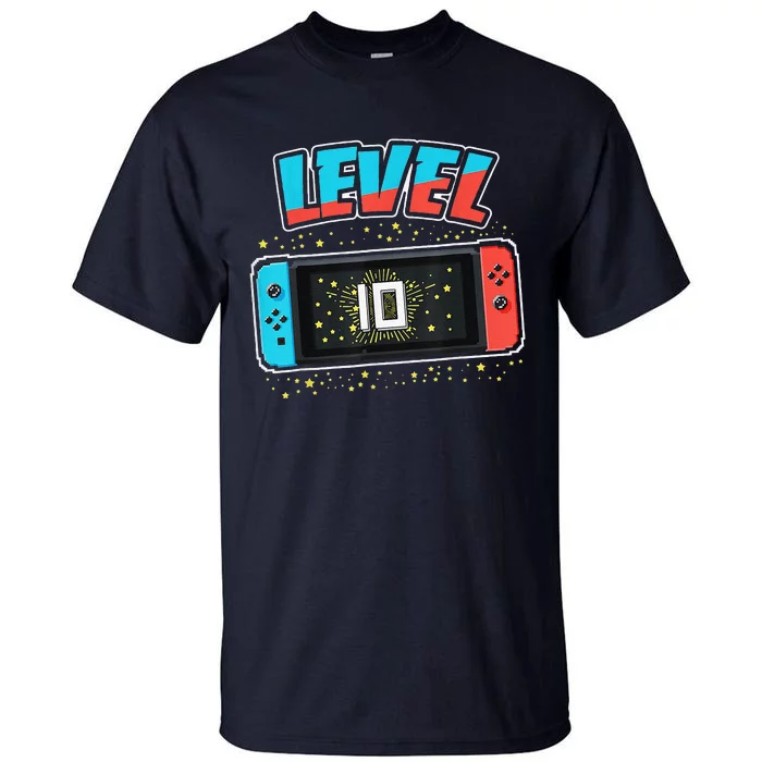 Level 10 Birthday 10 Years Old Video Games Gift Tall T-Shirt