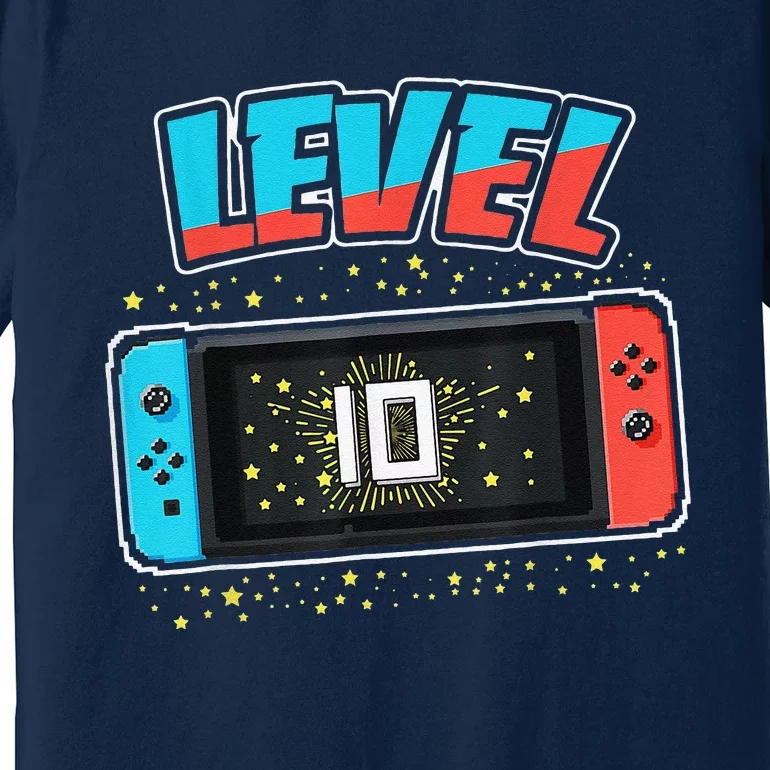 Level 10 Birthday 10 Years Old Video Games Gifts Premium T-Shirt