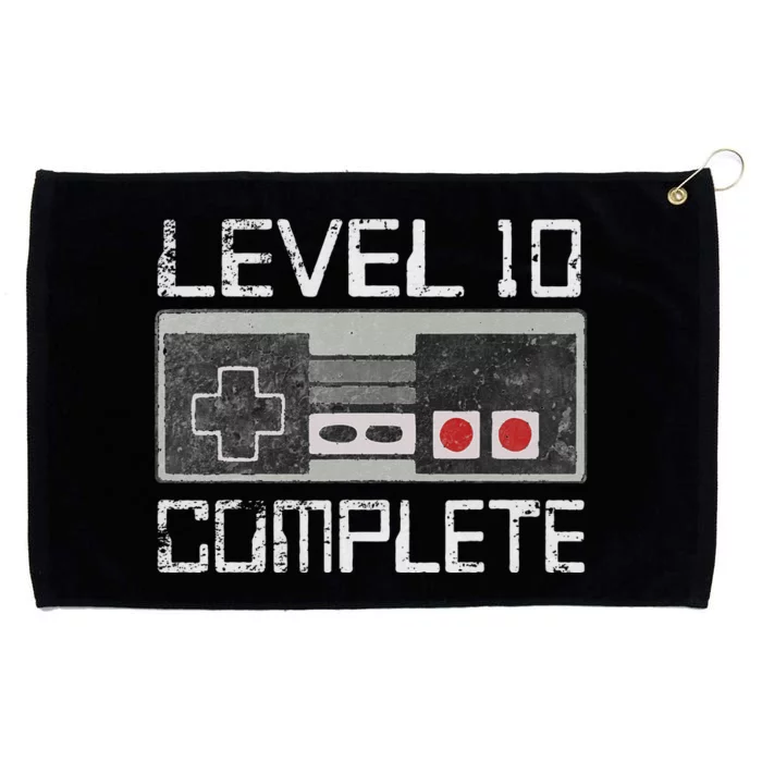 Level 10 Complete 10 Year 10th Wedding Anniversary For Him Grommeted Golf Towel