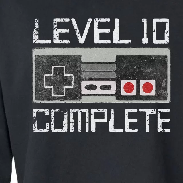 Level 10 Complete 10 Year 10th Wedding Anniversary For Him Cropped Pullover Crew