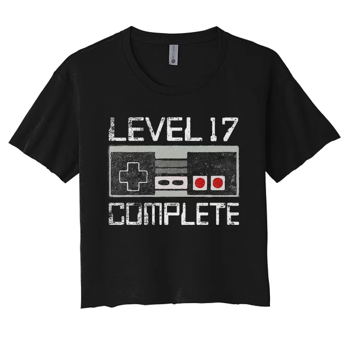 Level 17 Complete 17 Year 17th Wedding Anniversary Women's Crop Top Tee