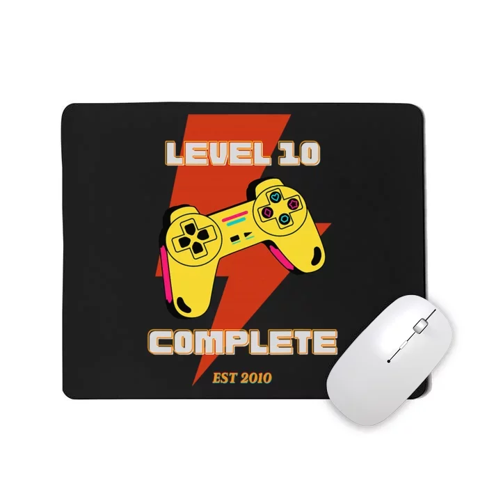 Level 10 Complete EST 2010 for Gamer fans cool video game Mousepad