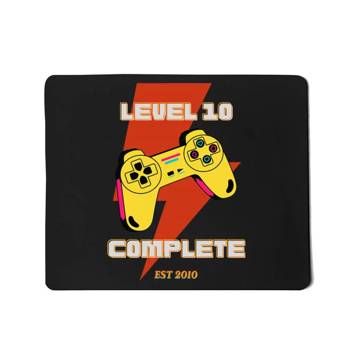 Level 10 Complete EST 2010 for Gamer fans cool video game Mousepad