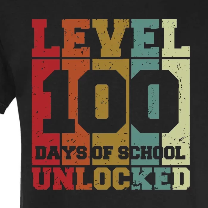 Level 100 Days Of School Unlocked Funny School Garment-Dyed Heavyweight T-Shirt