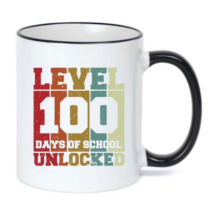 Level 100 Days Of School Unlocked Funny School Black Color Changing Mug