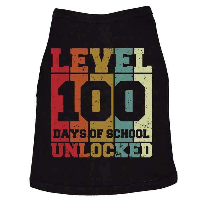 Level 100 Days Of School Unlocked Funny School Doggie Tank