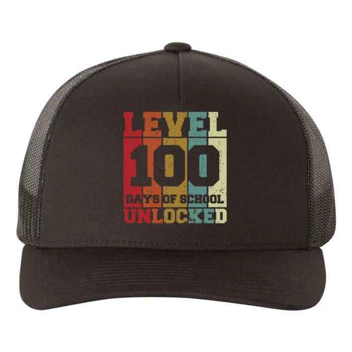 Level 100 Days Of School Unlocked Funny School Yupoong Adult 5-Panel Trucker Hat