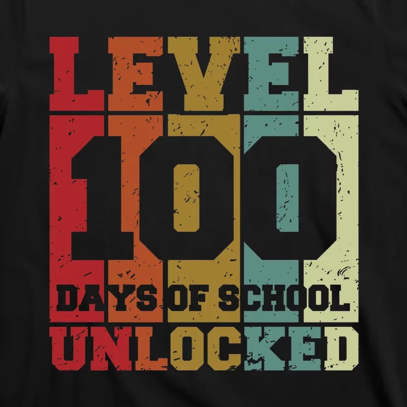 Level 100 Days Of School Unlocked Funny School T-Shirt