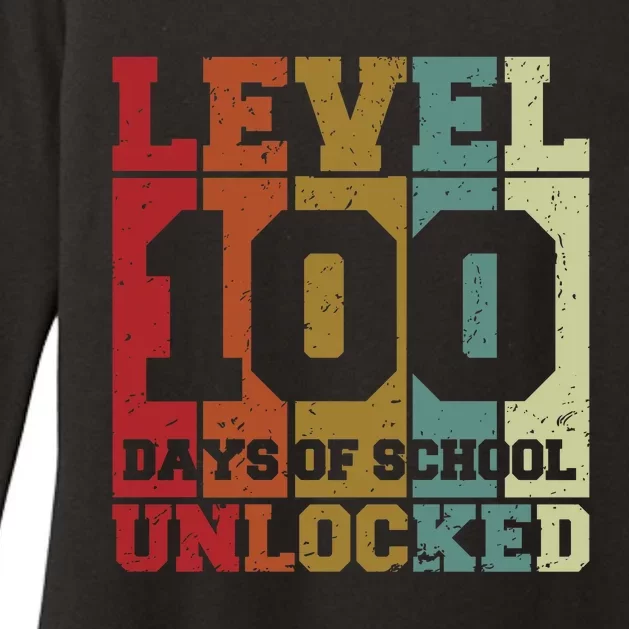 Level 100 Days Of School Unlocked Funny School Womens CVC Long Sleeve Shirt