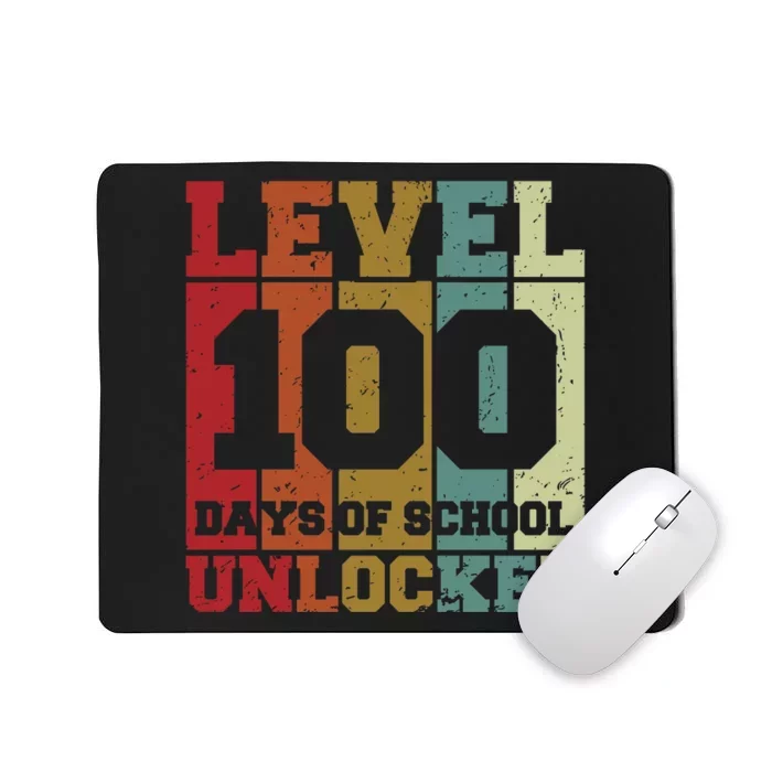 Level 100 Days Of School Unlocked Funny School Mousepad