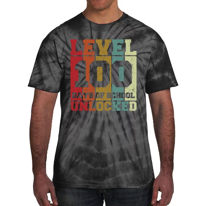 Level 100 Days Of School Unlocked Funny School Tie-Dye T-Shirt