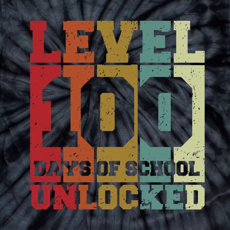 Level 100 Days Of School Unlocked Funny School Tie-Dye T-Shirt