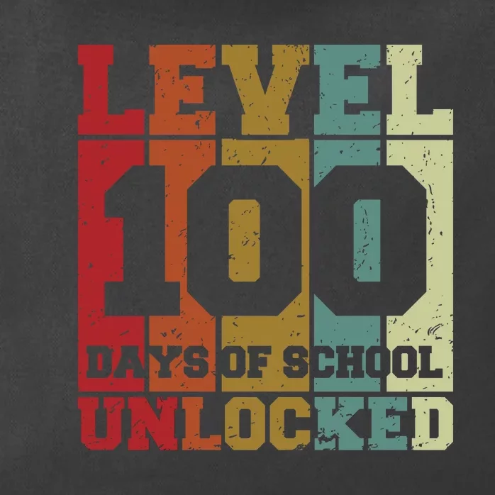 Level 100 Days Of School Unlocked Funny School Zip Tote Bag