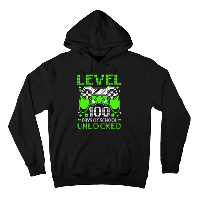 Level 100 Days Of School Unlocked Gamer Video Games Hoodie