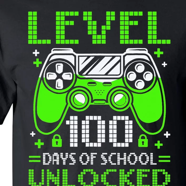 Level 100 Days Of School Unlocked Gamer Video Games Tall T-Shirt