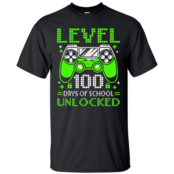 Level 100 Days Of School Unlocked Gamer Video Games Tall T-Shirt