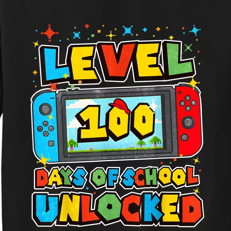 Level 100 Days Of School Unlocked Gamer Video Games Sweatshirt