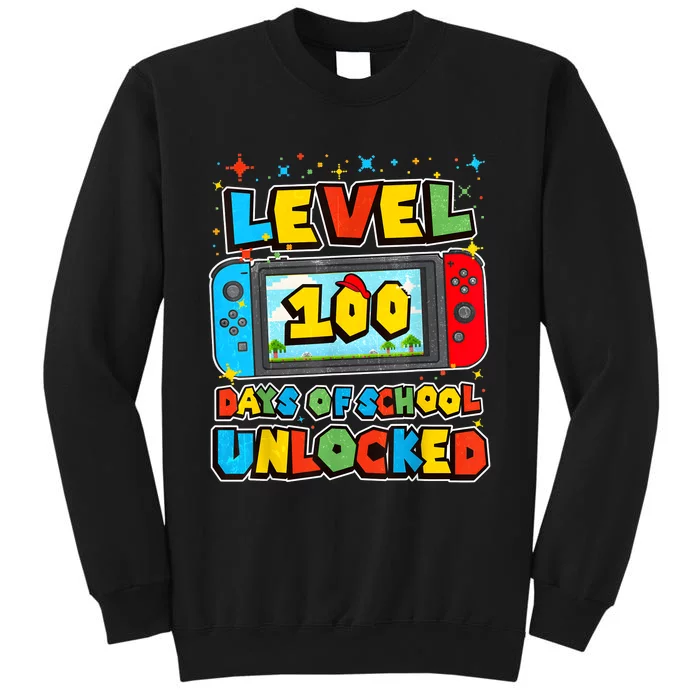 Level 100 Days Of School Unlocked Gamer Video Games Sweatshirt