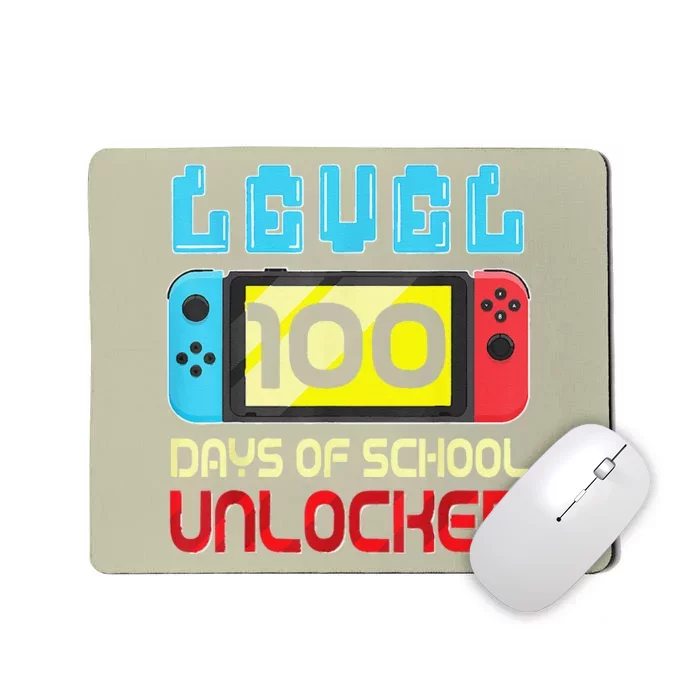 Level 100 Days Of School Unlocked Gamer Video Games Mousepad