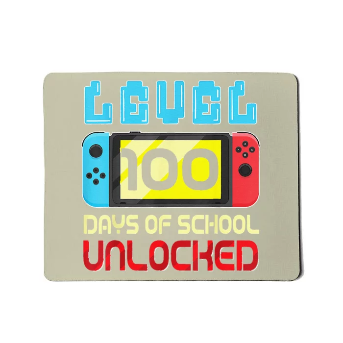 Level 100 Days Of School Unlocked Gamer Video Games Mousepad