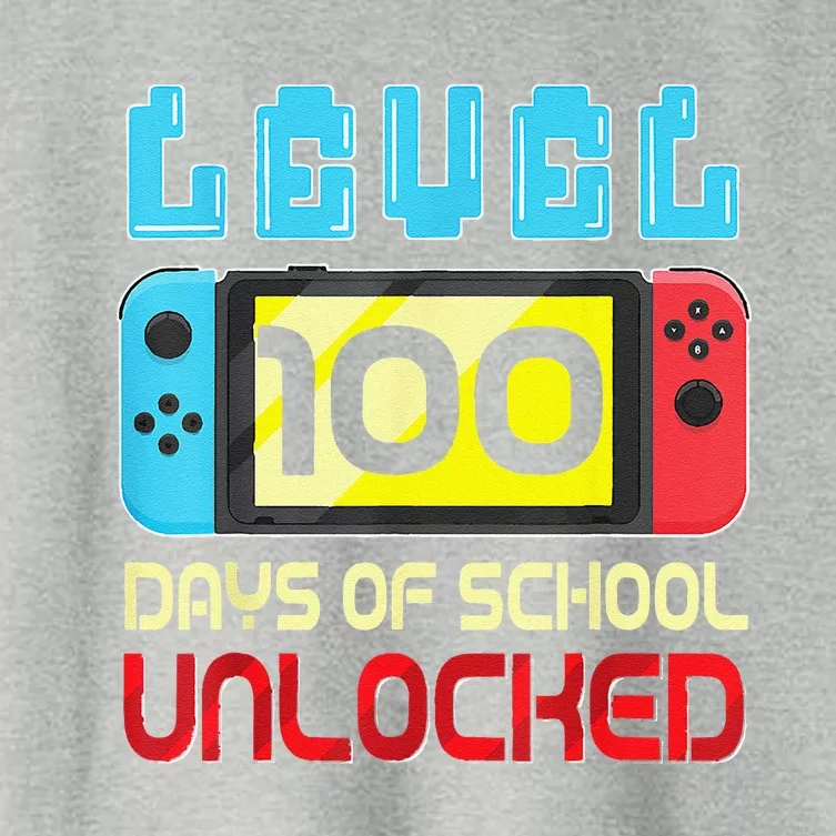 Level 100 Days Of School Unlocked Gamer Video Games Women's Crop Top Tee